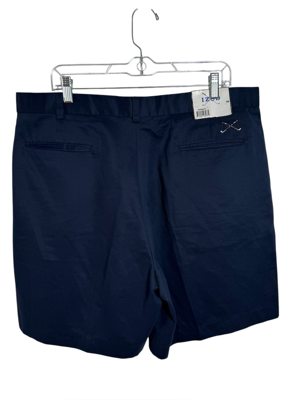 IZOD Golf Pleated Shorts Men's Size 40 Navy Stretch Waist NWT - Picture 2 of 7
